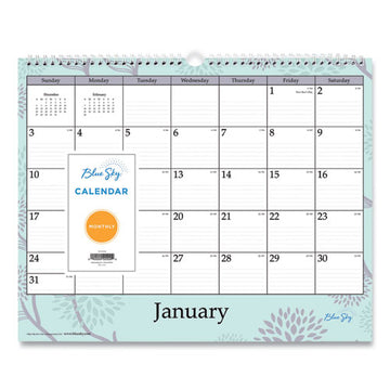 Blue Sky® Rue Du Flore Wall Calendar, Rue Du Flore Artwork, 12 X 15, White-jade-lavender Sheets, 12-month (jan To Dec): 2022 freeshipping - TVN Wholesale